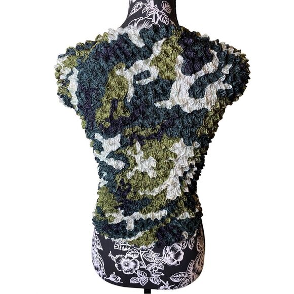 Vintage 90s Popcorn Top T Shirt Blouse Coquette Cottage Fairy Hippie Nostalgia - Picture 2 of 11